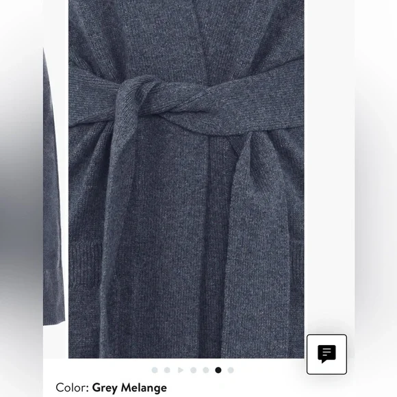 New House of CB Alaia Wrap Cardigan in color Grey Melange. - Picture 2 of 10